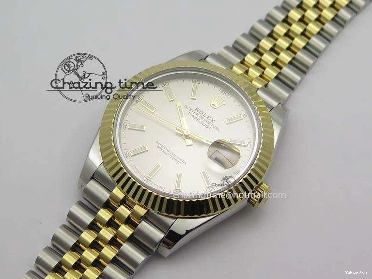 Jubilee YG Best Edition 41mm Bracelet Silver A2813 DateJust Maker BP Dial New Version II SS On 0422